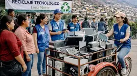 Vecinos lideran campaña de reciclaje tecnológico en Lima Norte