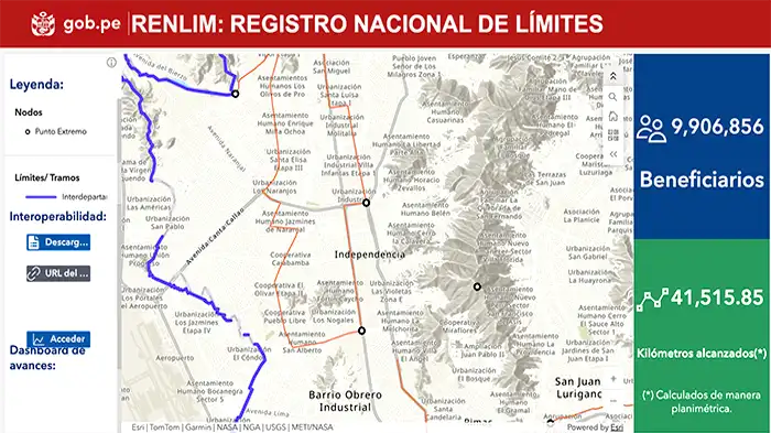 RENLIM Plataforma digital de límites oficiales del estado peruano